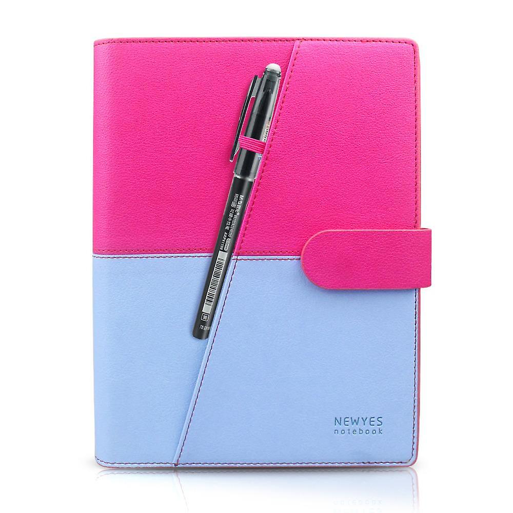 Pink- Blue Erasable Notebook Paper Reusable Smart Wirebound Notebook Cloud Storage Flash Storage App Connection
