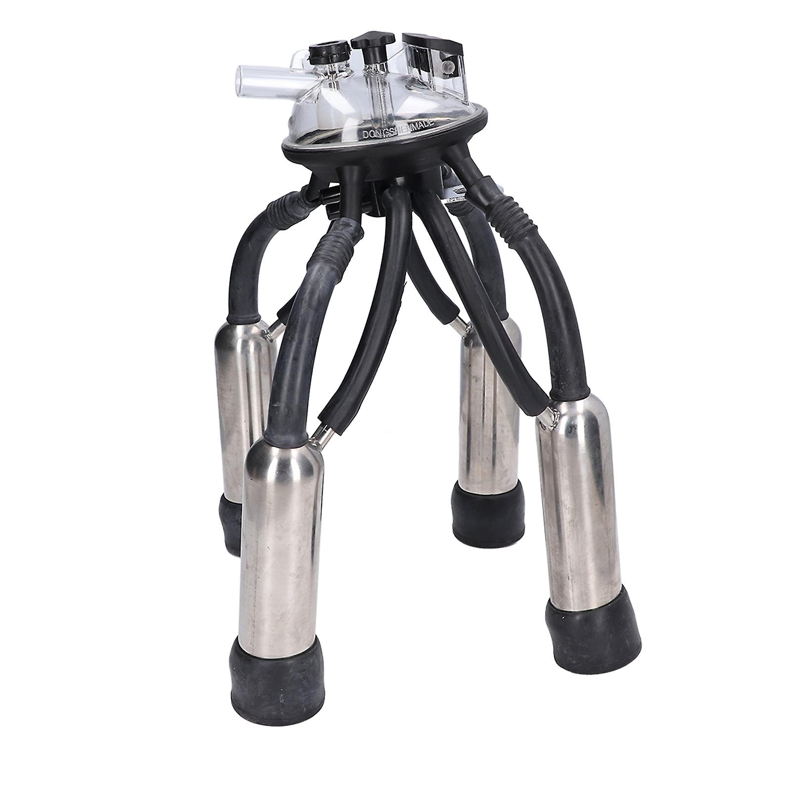 Cow Milking Cluster Silicone Stainless Steel Rustproof Cup Set for Vacuum Pump Milk Machine