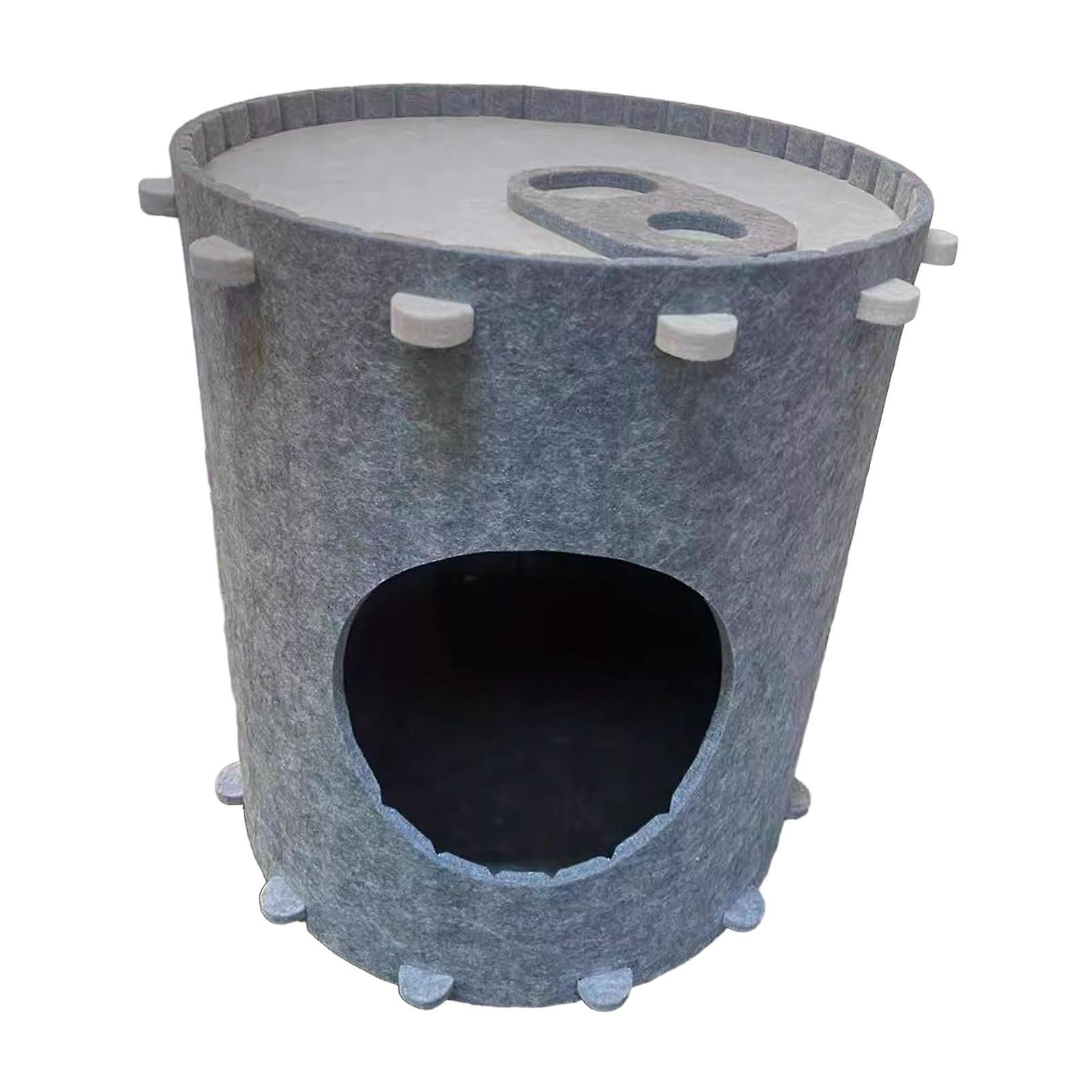 Cat Bed Cave for Indoor Cats Barrel Shape Soft Pet Cat House for Cats Puppy
