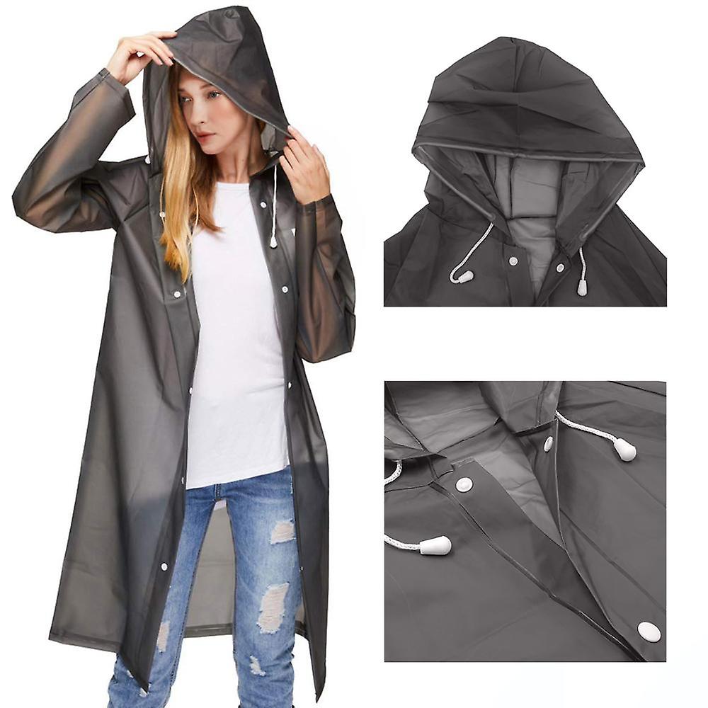 防水ポンチョアダルトクリア再利用可能なレインコートポータブルEVA透明レインジャケットフードスリーブ軽量緊急