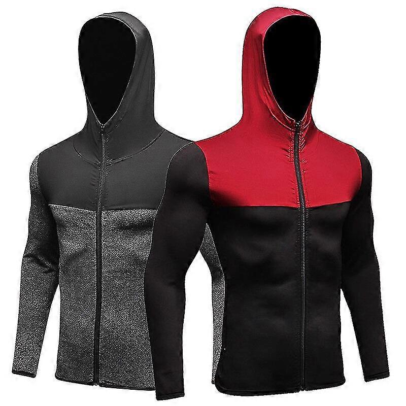 Höst löparjacka för män Jogging Sportkläder Träning Gym Huva Vinter Långärmad Sportkläder Träningskläder Xxl