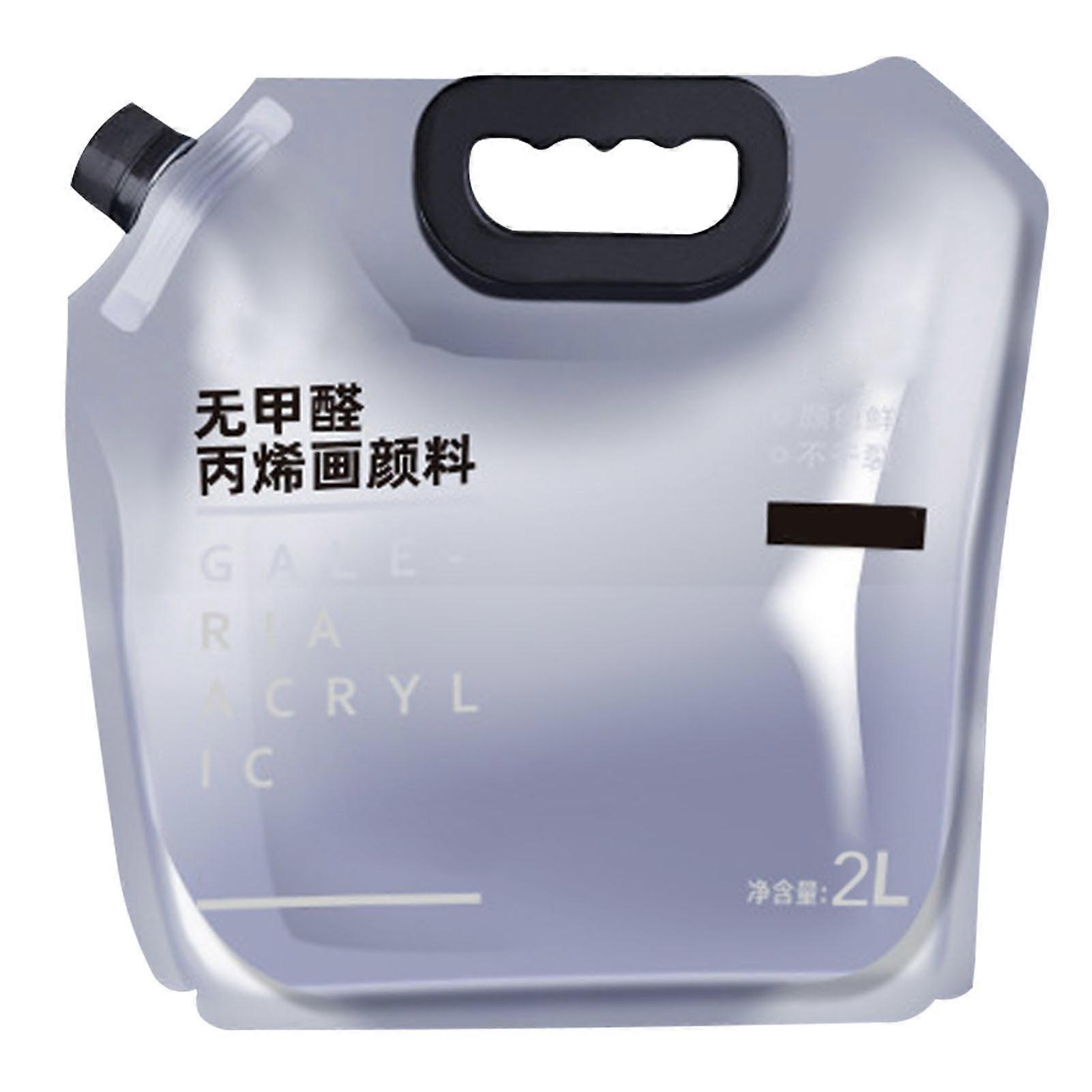 طلاء أكريليك مقاوم للماء واقي من الشمس طلاء أكريليك متعدد الأغراض طلاء أكريليك محمول رمادي 2 لتر (حوالي 2.4 كجم / 5.3 رطل)