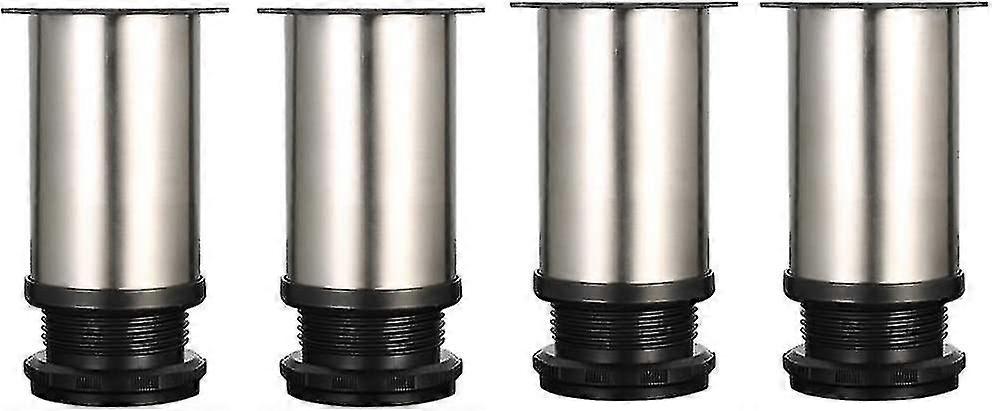 4 قطع أقدام أثاث غير قابل للصدأ ، أرجل قابلة للتعديل ، أرجل خزانة ، أرجل طاولة سميكة ، ارتفاع قابل للتعديل مع مسامير الفولاذ المقاوم للصدأ