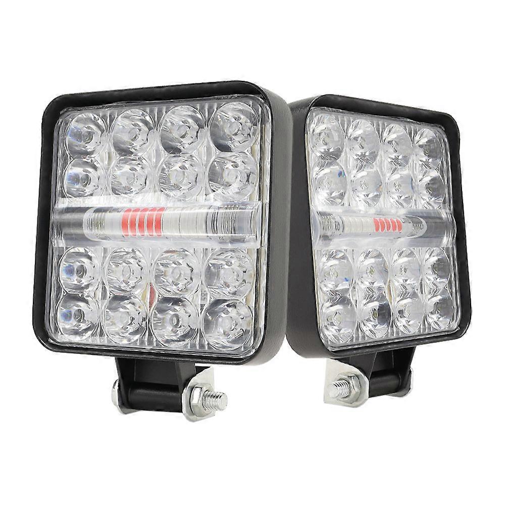 3 inch 48W Lights Red And Blue Lens Flashing 4X4 Warning Light 26 LED Off Road Vehicle Front Headlights Roof Lamp
