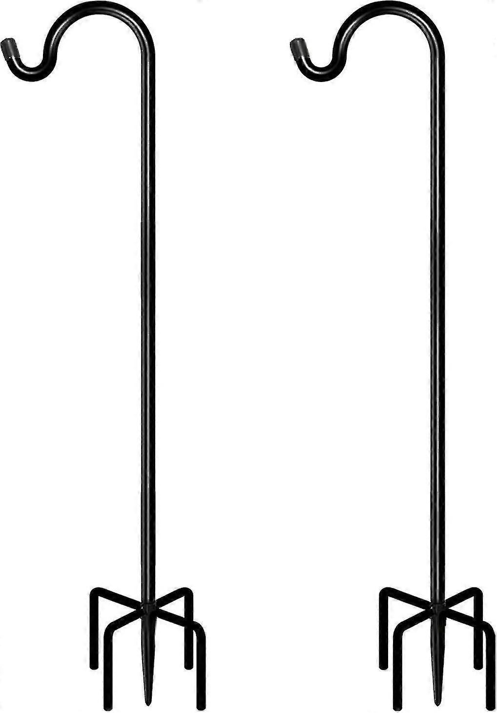 Adjustable Bird Feeder Pole Shepherd Hook With 5 Prongs Base