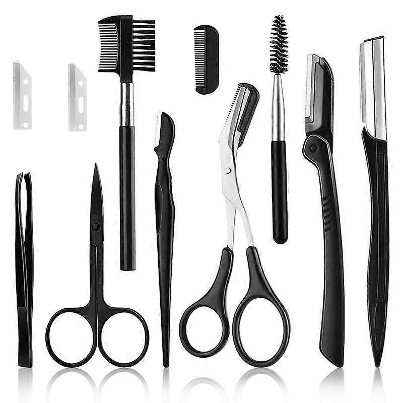 Eyebrow Kit Professional Eyebrow Grooming, Shaper, Trimming Set Includes Eyebrow Razor, Brush, Sciss