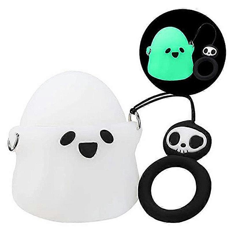 3D Luminous Ghost Skull Skeleton for Apple Airpods 2 3 Case Earphone Wireless Bluetooth Charging Box Case