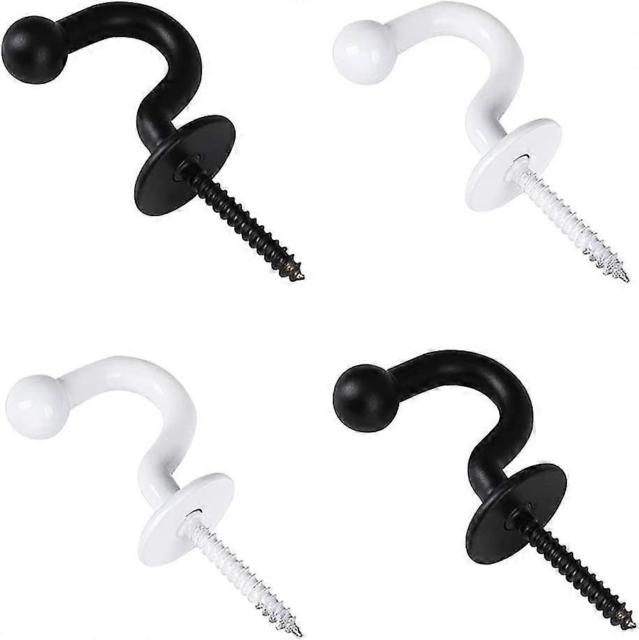 For 2024 4 Pcs Curtain Hooks, U Style Curtain Tieback Hooks, Decorative Curtain Tieback Wall Hooks for Stylish Window Dressing