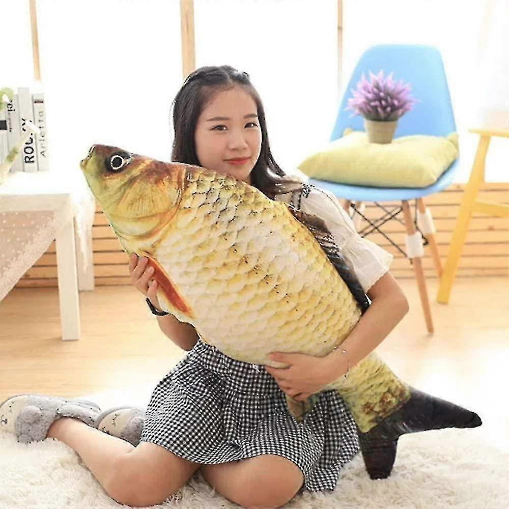 7.87 Inch 3d Soft Fish Mat Carp Plush Pillow Throwing