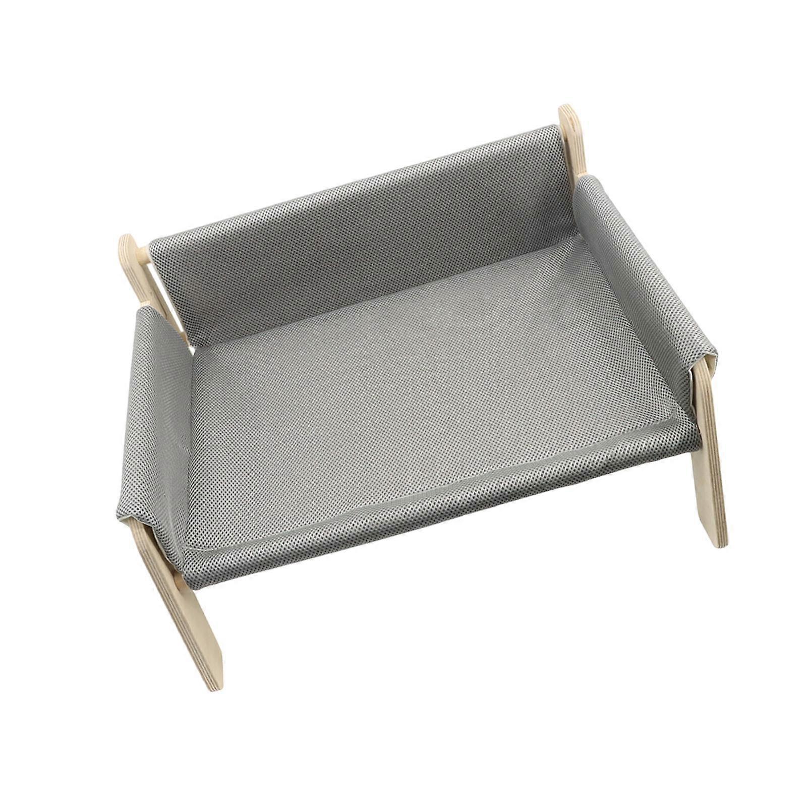 Elevated Cat Bed Lounger Cat Hammock for Lounge Small Cats Small Medium Cats gray