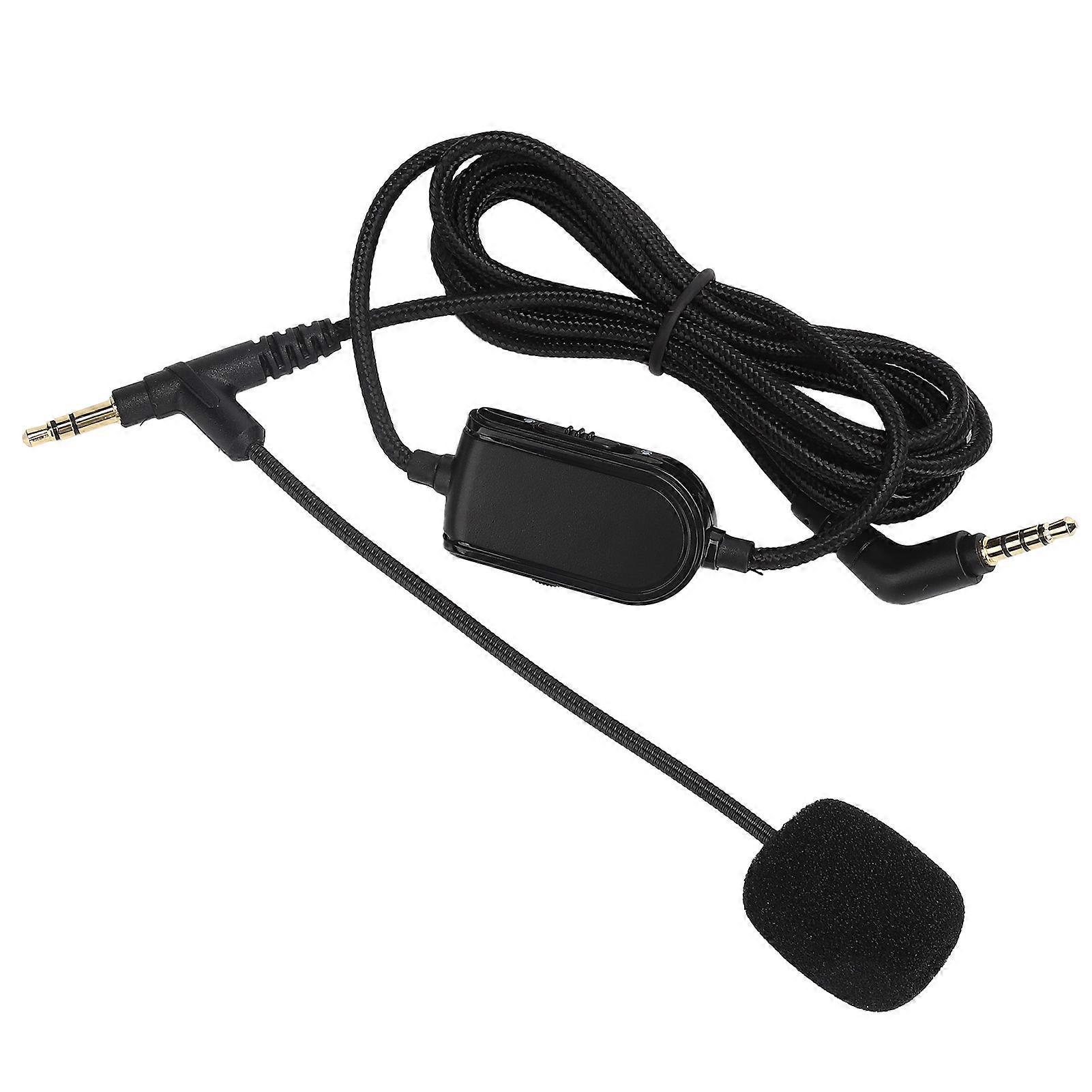Headphone Audio Cable with Volume Control Gaming Headset Cord Line for VMODA Black