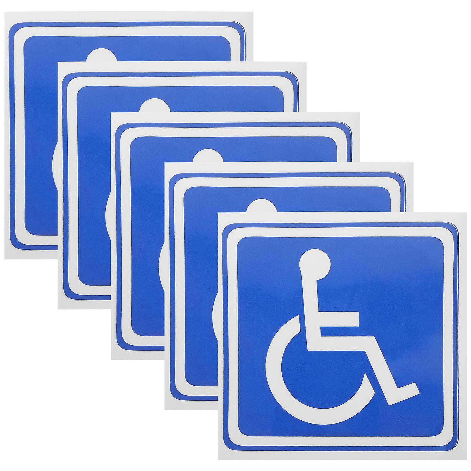 5 blätter Behinderte Rollstuhl Aufkleber Klebstoff Behinderte Rollstuhl Symbol Zeichen Decals