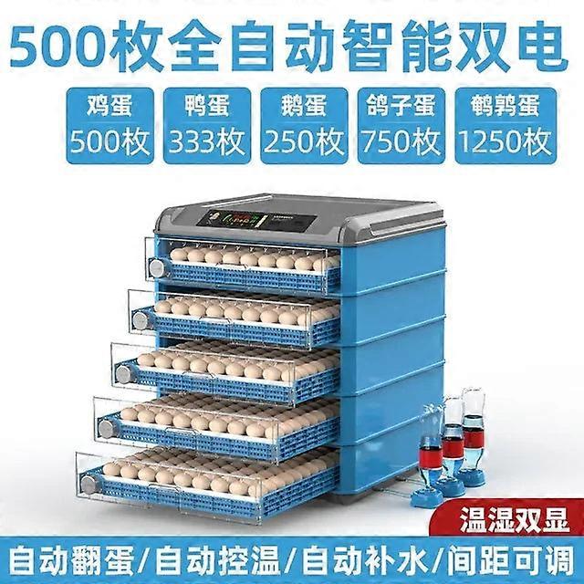 500 Yumurta Kuluçka Makinesi Tam Otomatik Sıcaklık Kontrolü Su İkmal Termoregülatörü Kuluçka Kuluçka Makinesi Hine