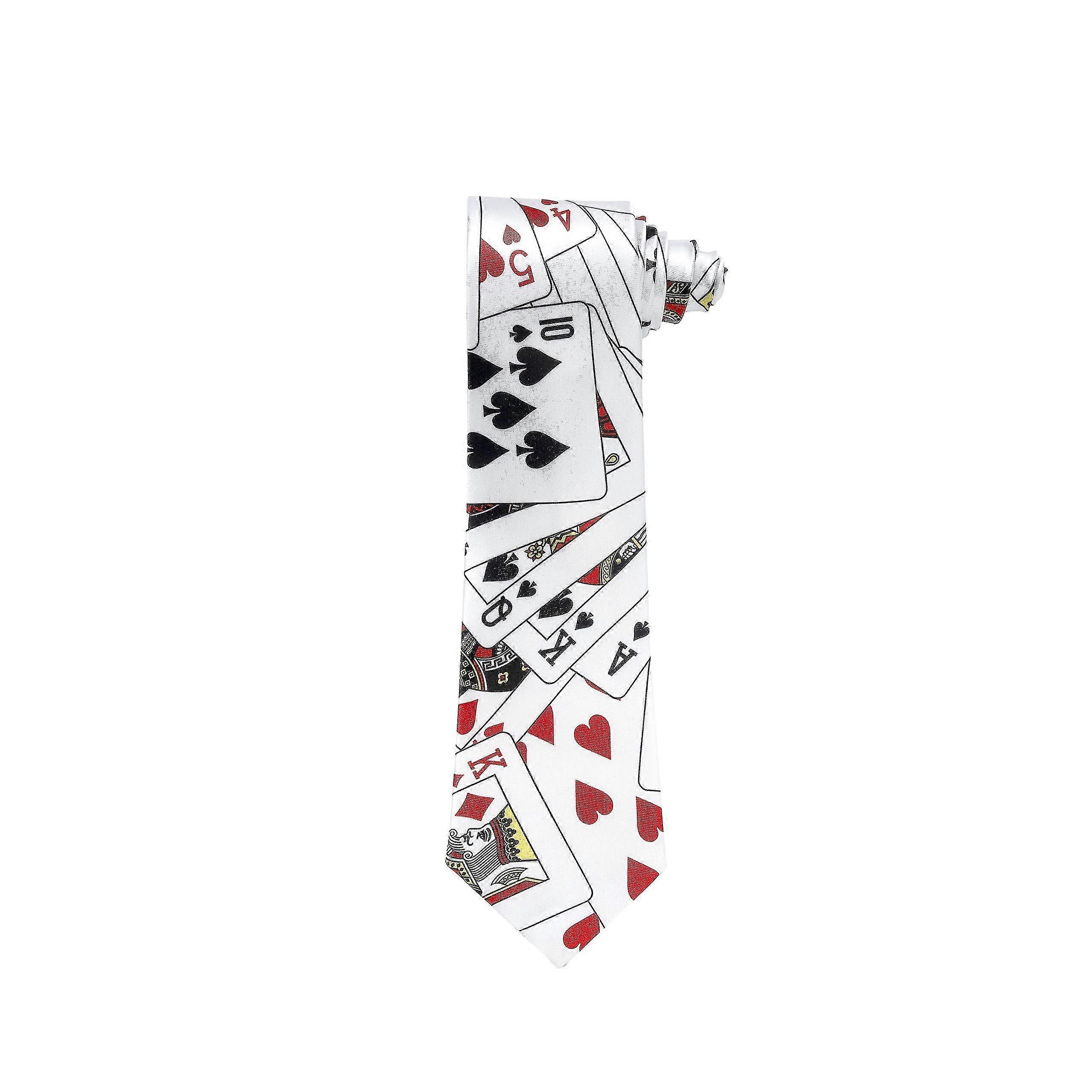 Mens Neck Tie Poker Playing Cards