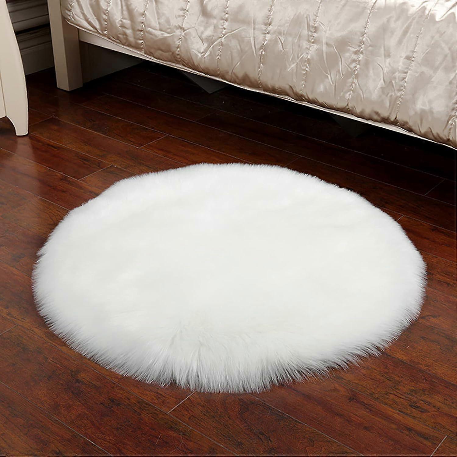 Super soft round fluffy long pile rug imitation sheepskin floor mat