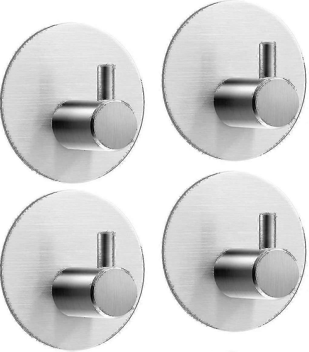 4-pack Max 8 Kg Circle Bathrobe Hooks Wall Hooks Stainless Steel