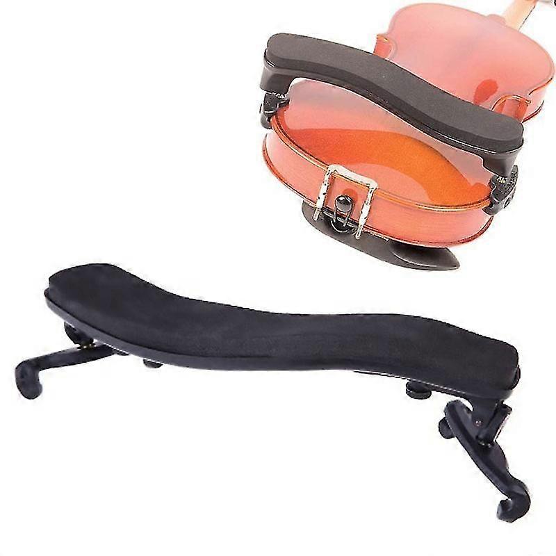 3/4 4/4 Rubber Violin Shoulder Rest Adjustable Support For Height Angle Black
