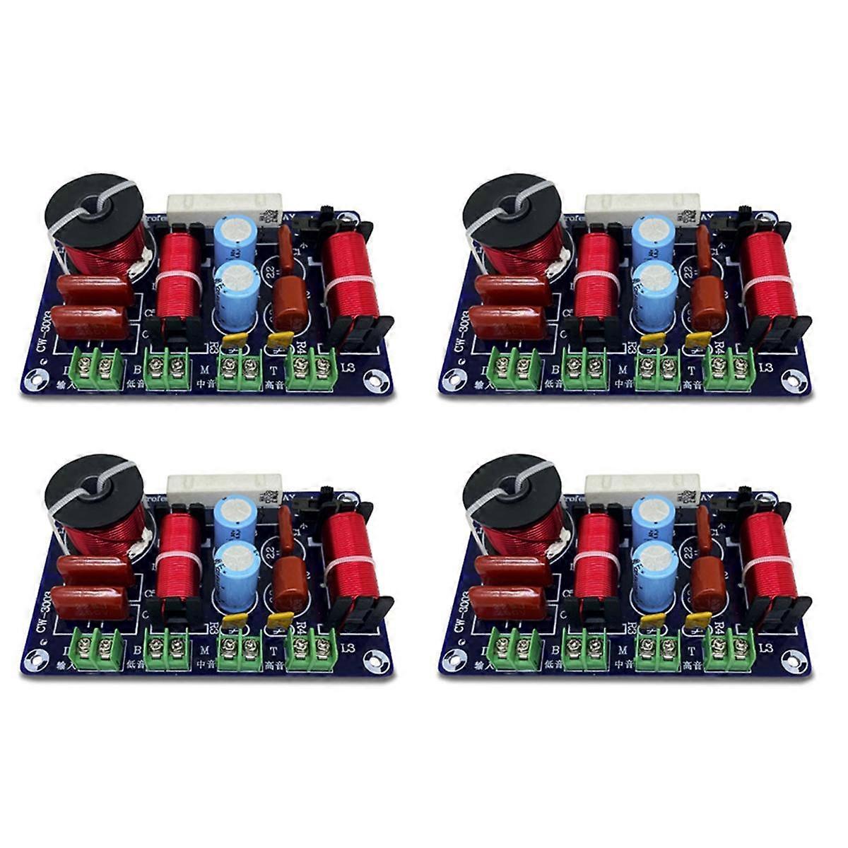 4X 3 Way Frequency Divider Hi-Fi Crossover Audiophile Home Theater High Middle & Low Speakers Retro