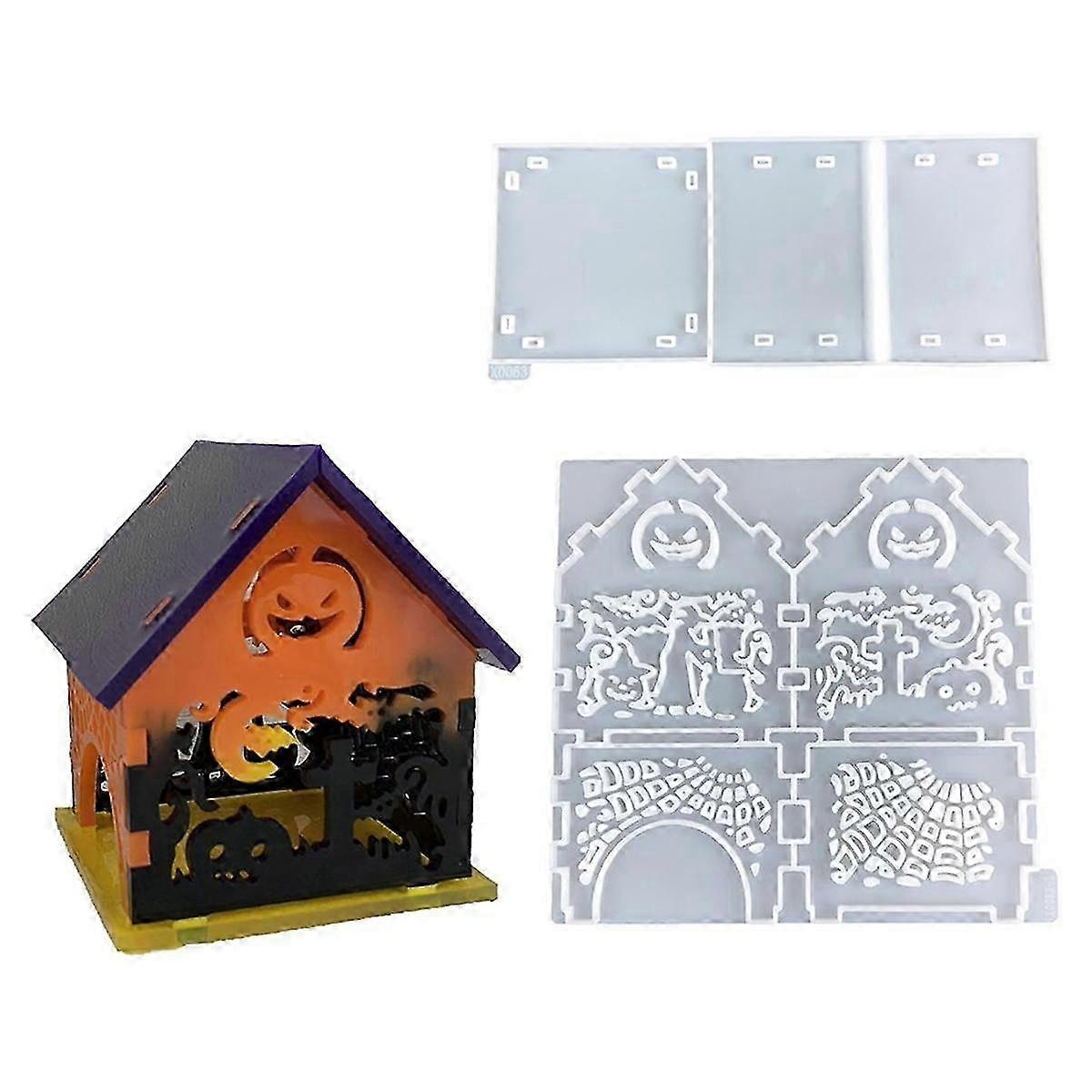 قوالب راتنج اليقطين المنزلية هالوين ، قوالب راتنجات الايبوكسي اليقطين مع اليقطين هالوين ، قوالب سيليكون مضحكة