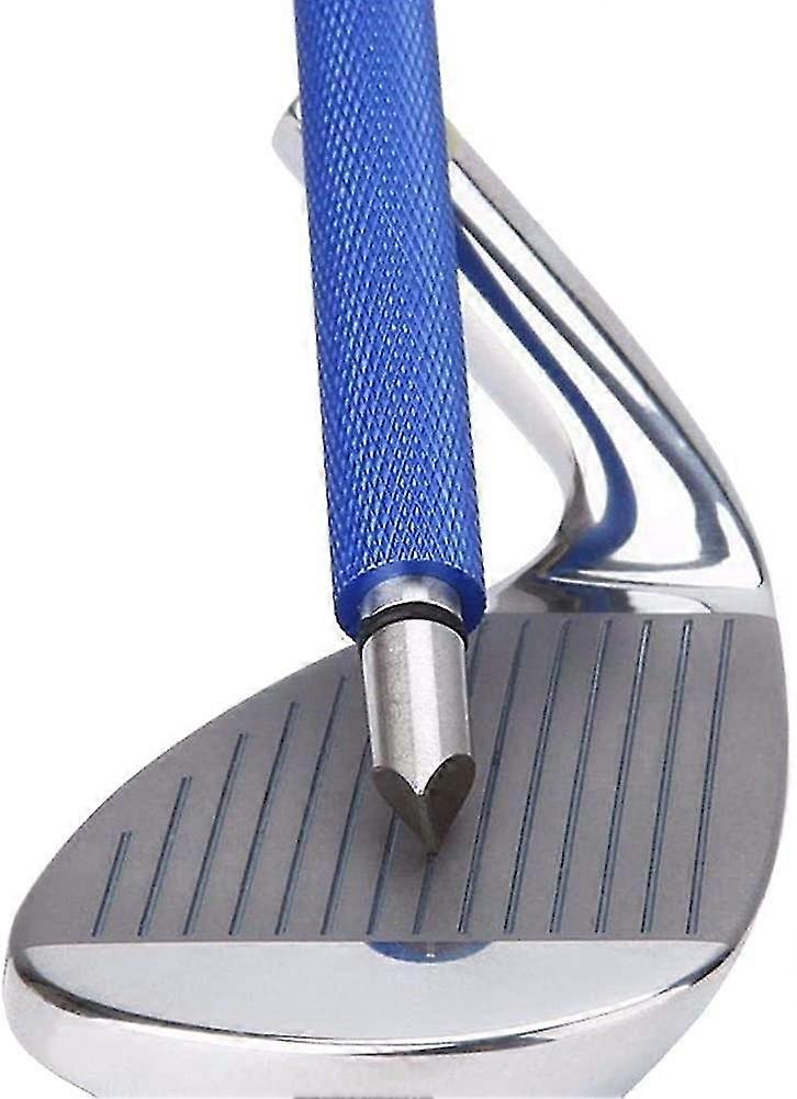 golf club groove sharpener, re-grooving tool and cleaner for wedges  irons - generate optimal backspin - suitable for u  v-grooves