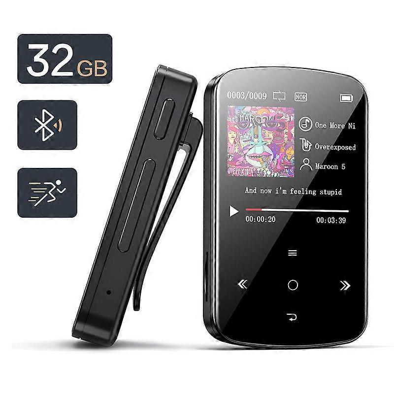 Portable High Resolution Mp4 Player Clip On Touch Button Digital Display 32gb Music Players Voice Recorder Radio Calendar