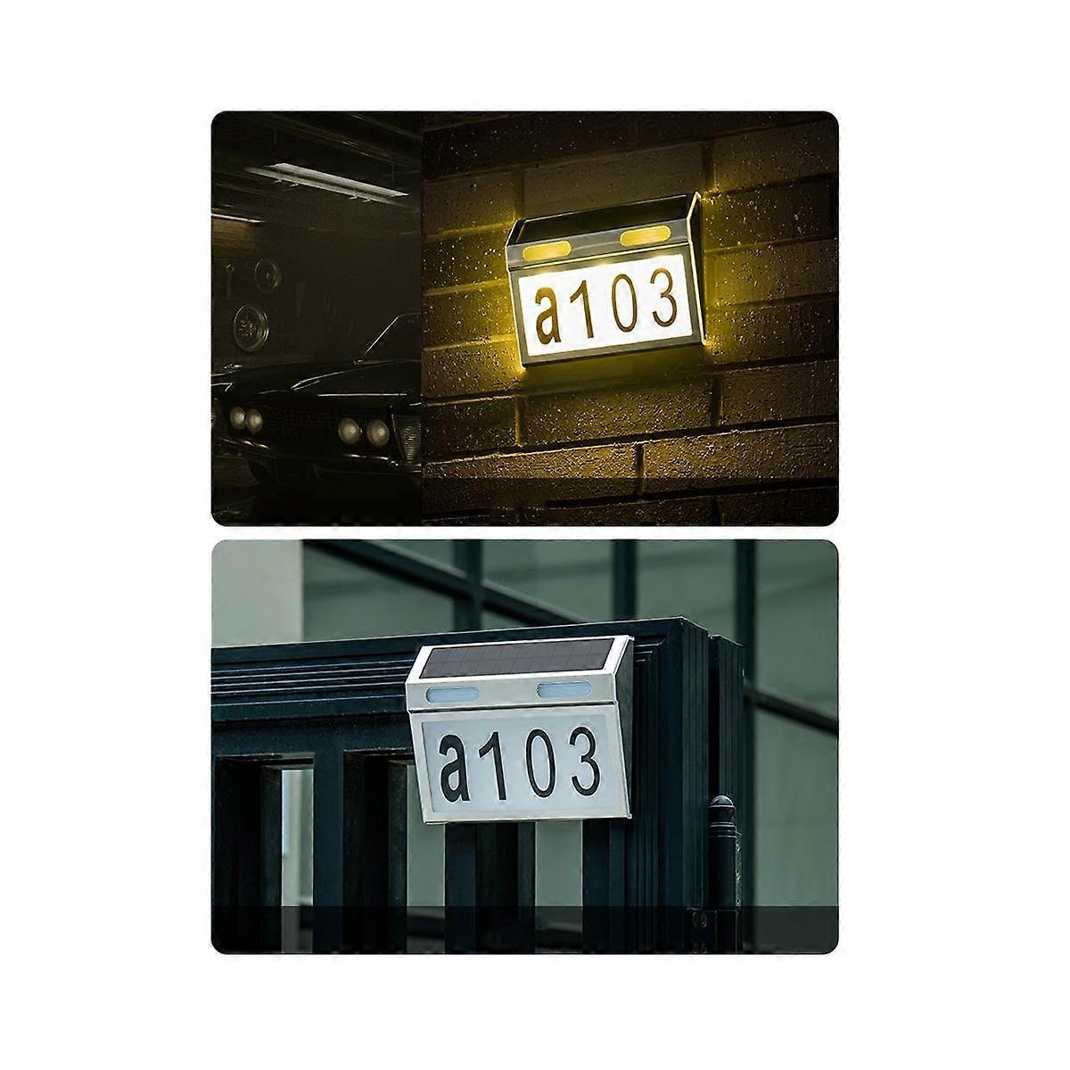 Solar House Number Light, Door Numbers LED Lights Outdoor with IP65 Waterproof Material with 3 Ligh