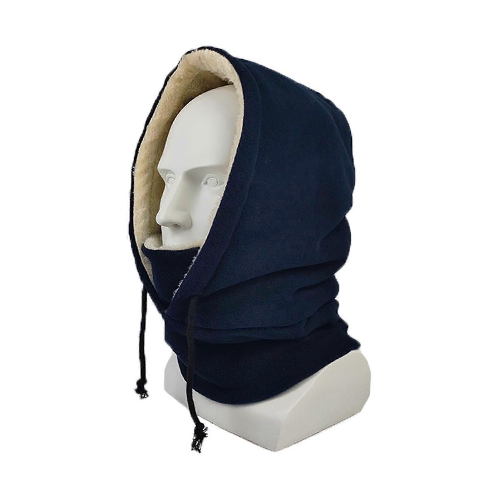 Winter Outdoor Riding Hats Drawstring Design Adjustable Warm Beanies for Hiking