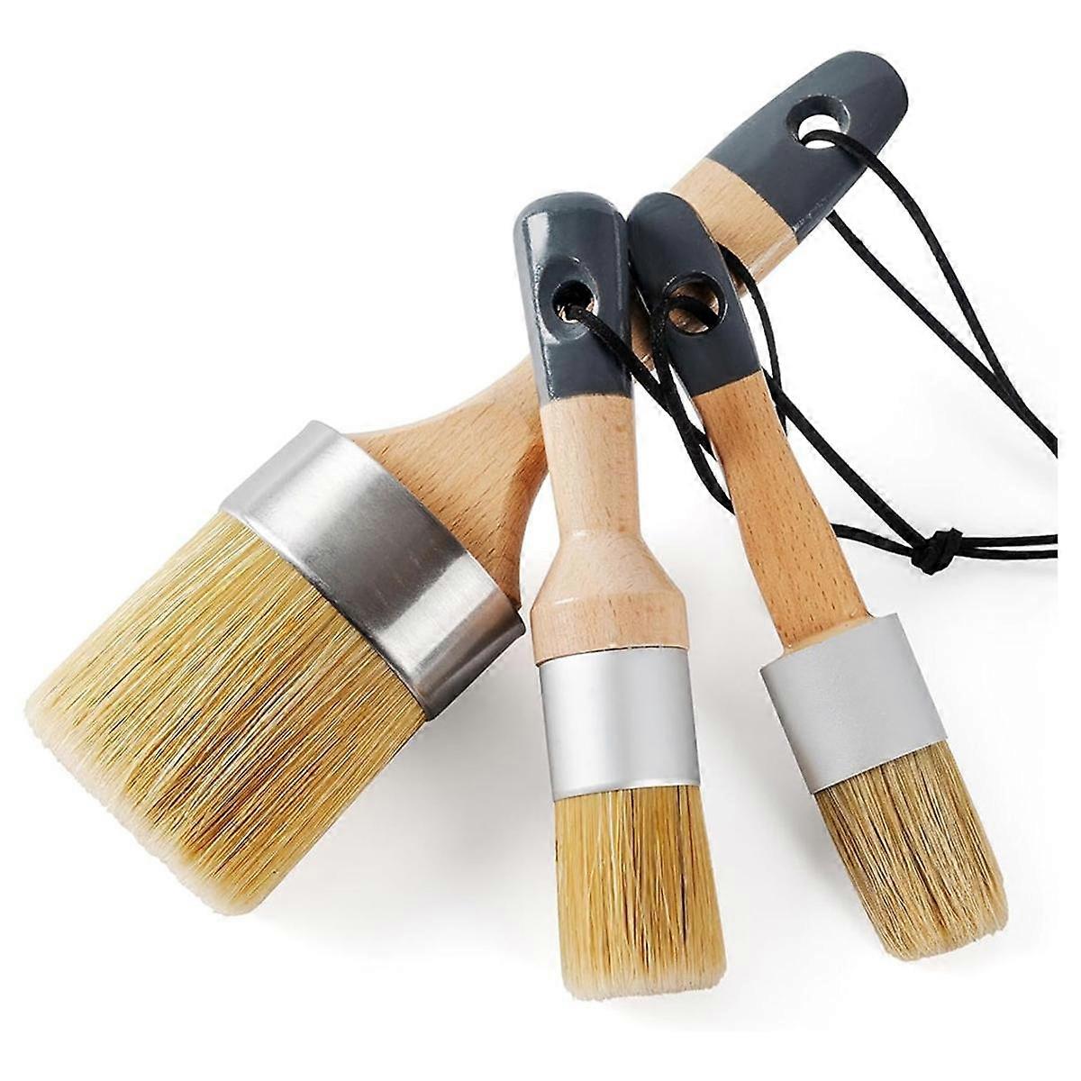 Chalk and Wax Paint Brush, Large Chalk Paint Brush and Small Wax Brush for Chalk Paint,Chalk Paint