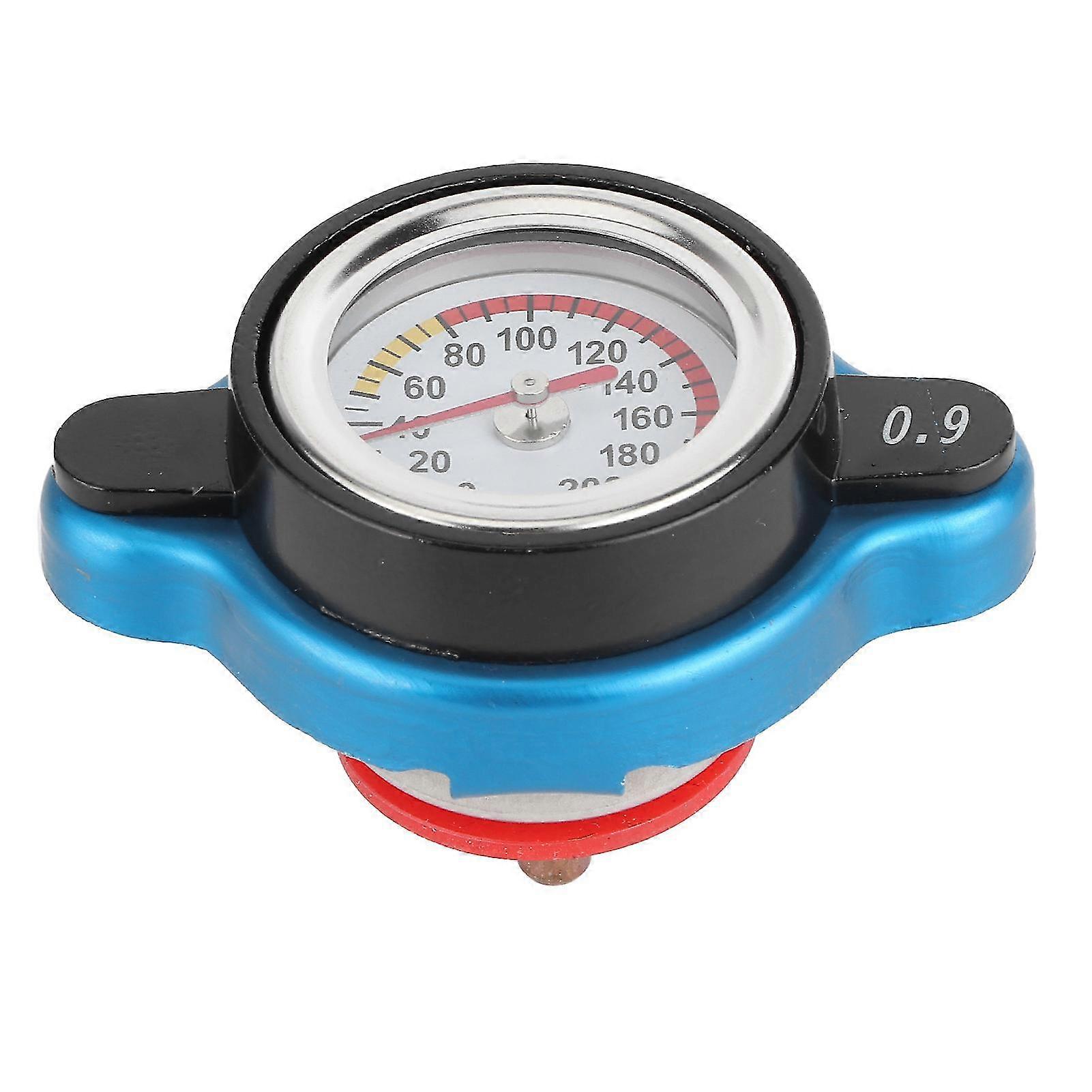 0.9bar Universal Thermostatic Radiator Cap with Temperature Gauge - Leakproof Water Tank Cover