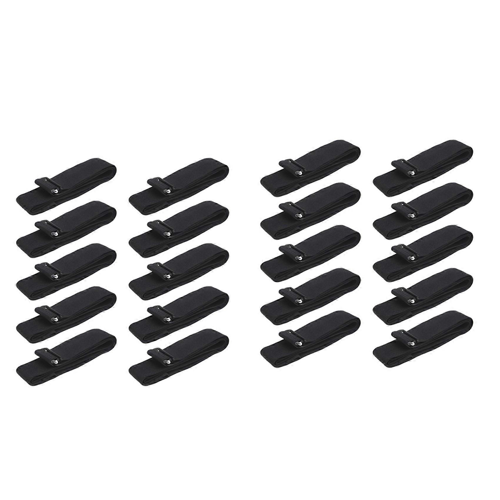 20Pcs Heart Rate Chest Strap Adjustable Elastic Strap for Sports Wireless Heart Rate Monitor