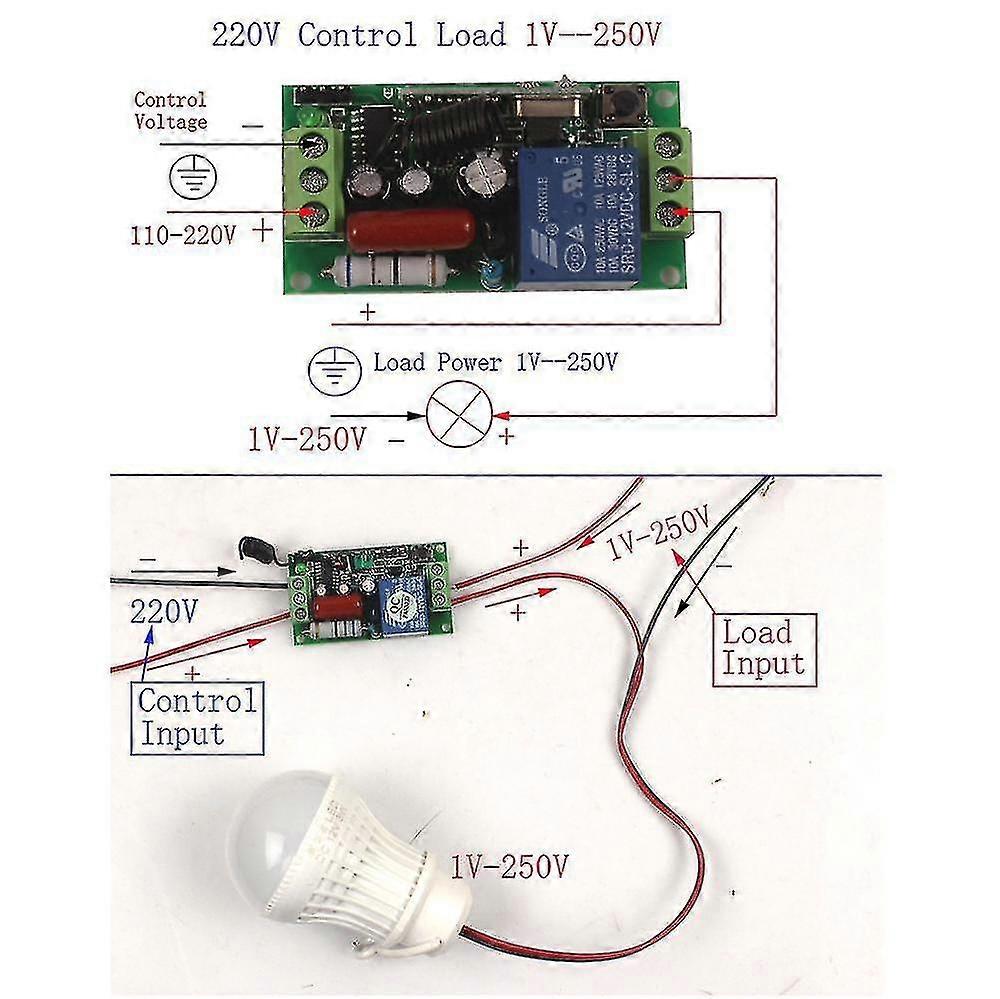 220v 10a Remote Switch Module 433mhz/315mhz 110v Switch Remote Control Universal Led Light Fan