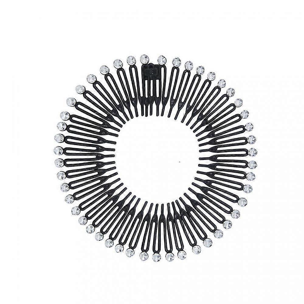 Full Circular Tooth Stretch Comb Flexible Crystal Circle