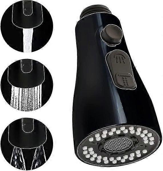 Pull Down Faucet Spray Head Replacement - 3 Function Kitchen Tap Spray Spout