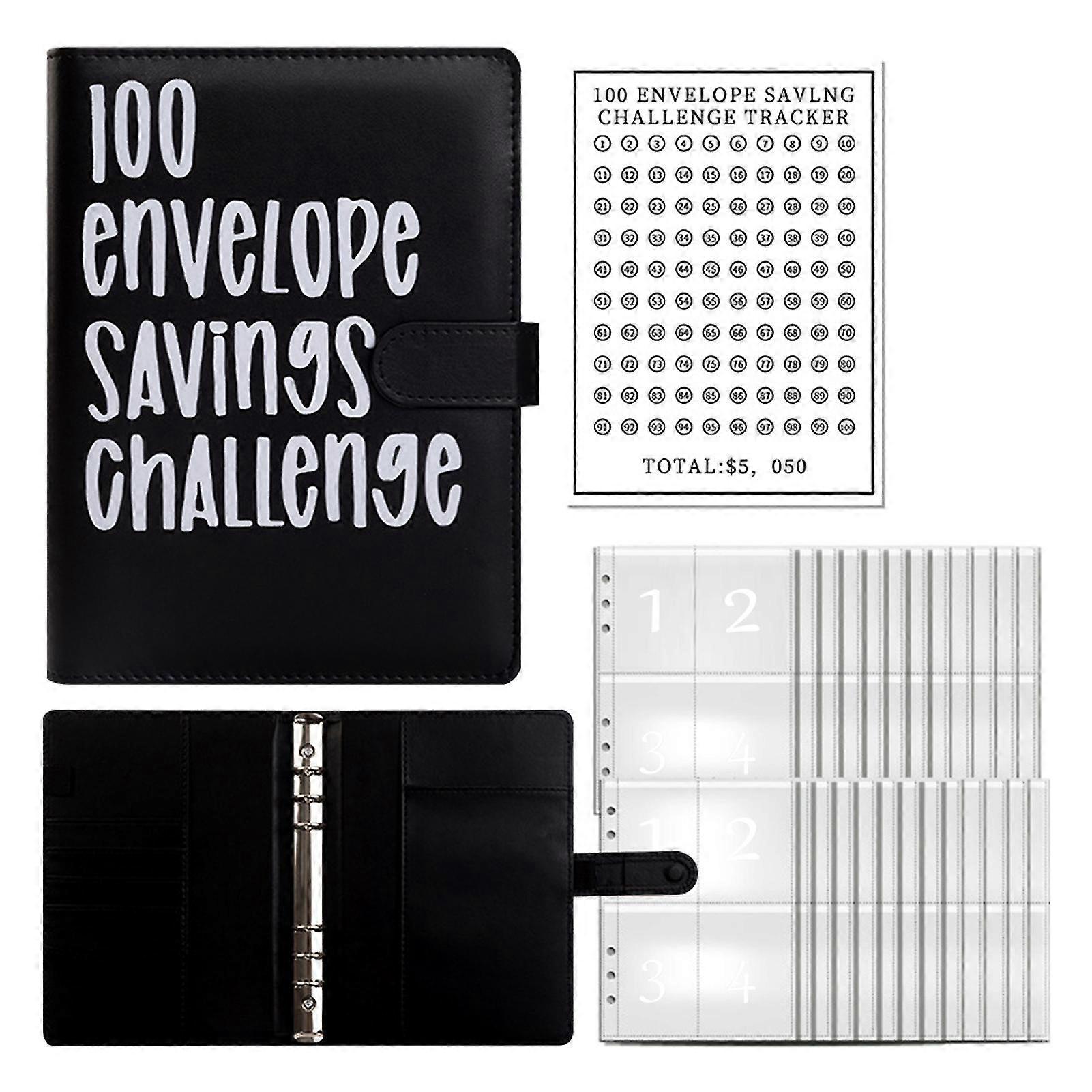 100 Envelope Challenges Notebook For Couple Save 5050 Dollars In 100 Days Moneys Box For Storing Money