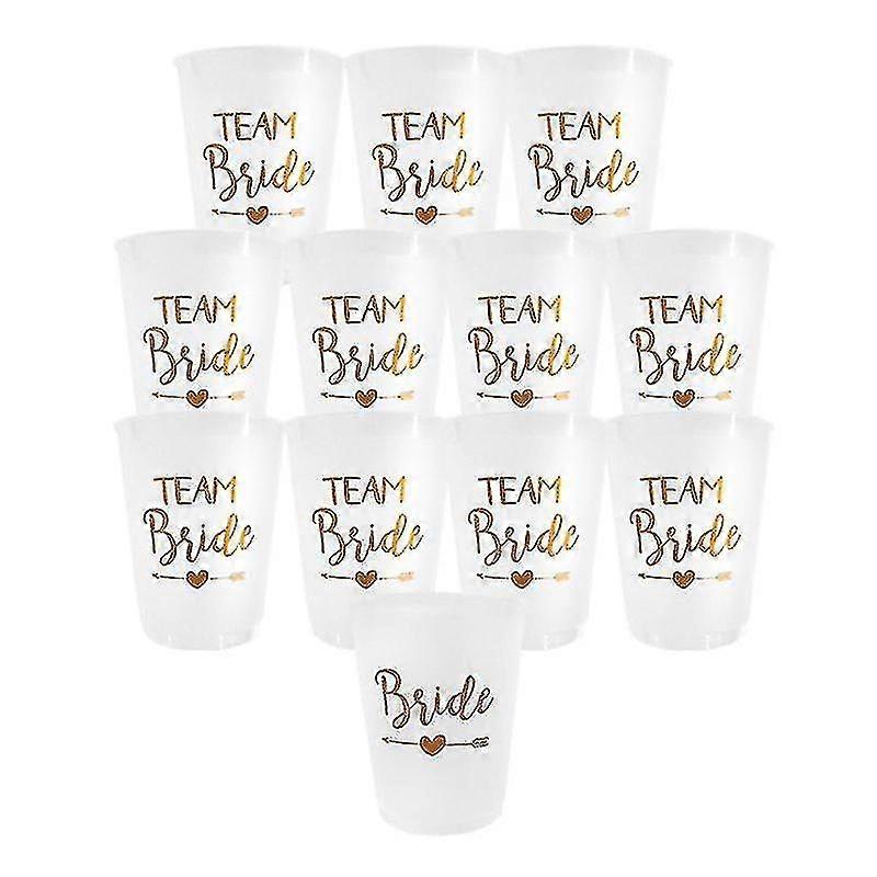 12pcs Team Bride Plastic Hen Party Translucent S Set