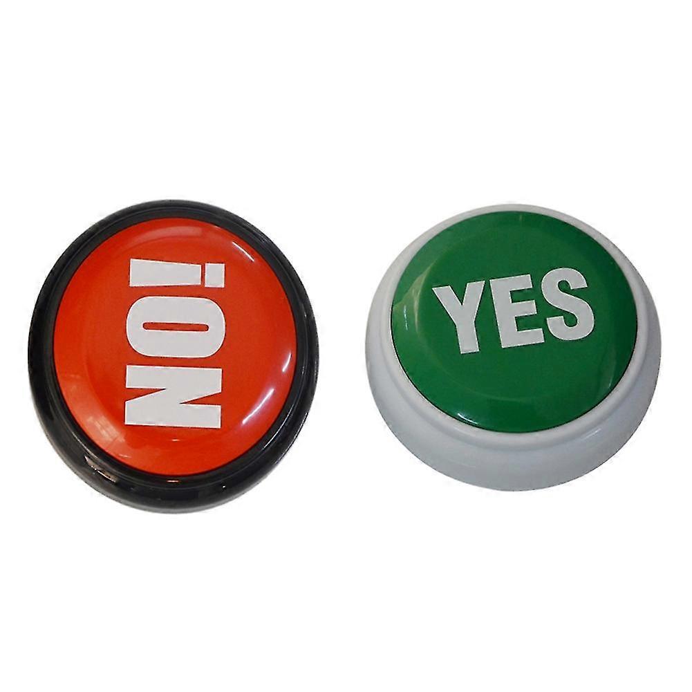 2pcs Electronique Talking Oui Non Sound Button Toy Green Red Event Party Supplies Kaesi