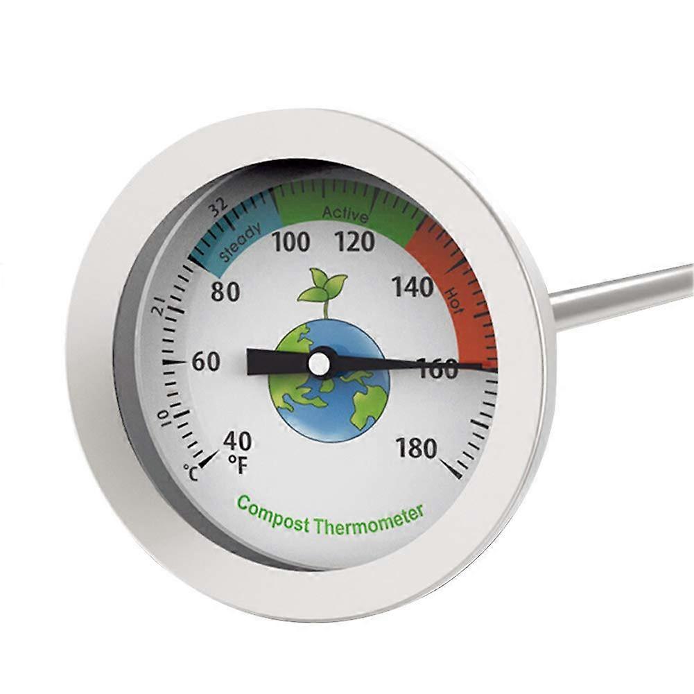 Compost Thermometer, Soil Measuring Tool, 304 stainless steel Measure the Temperature of the Compost Soil
