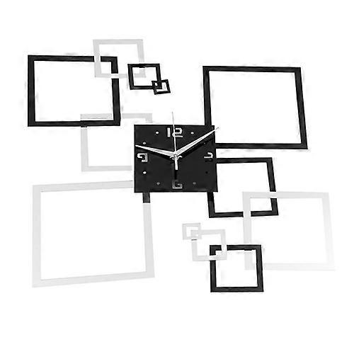 Modern Frameless 3D Acrylic Mirror Surface Wall Clock Sticker DIY Home Decor