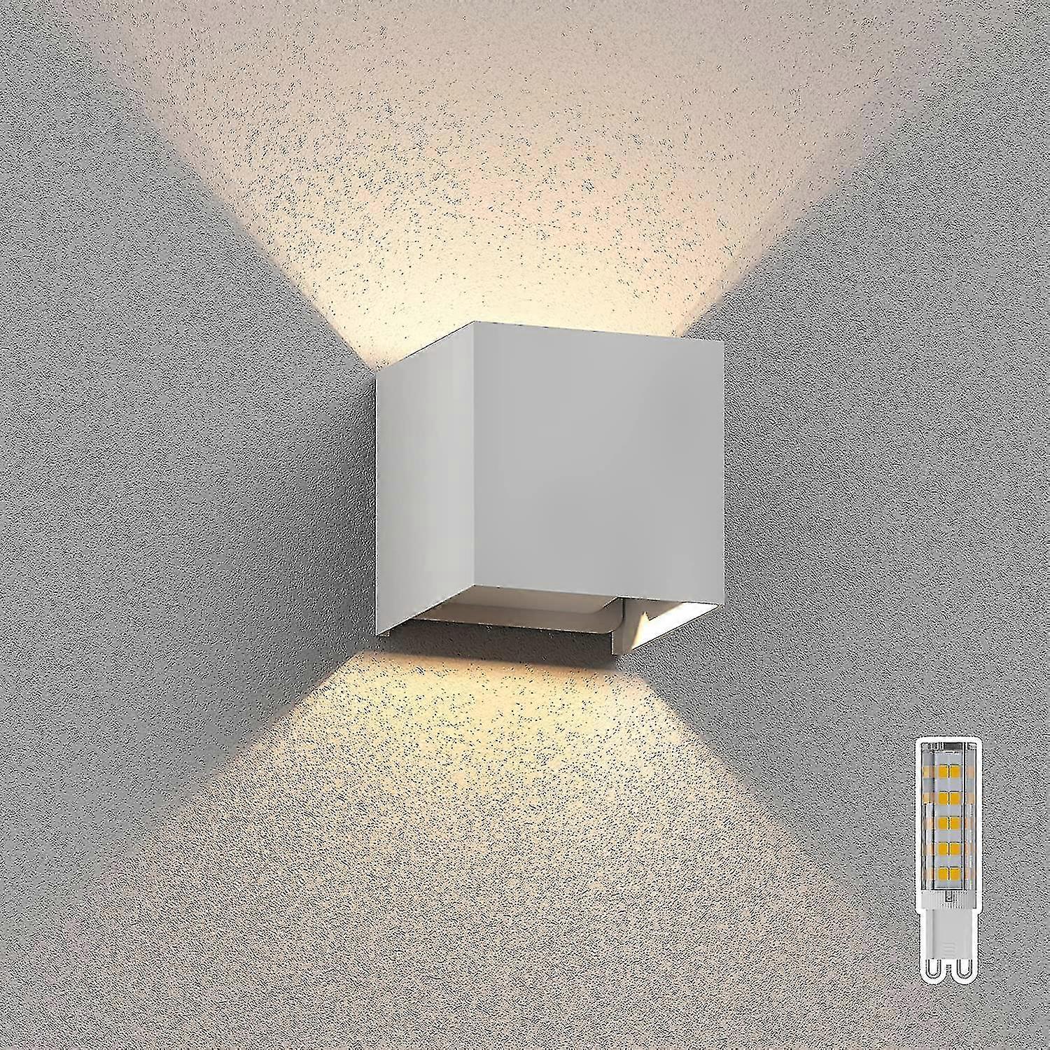 Cubel Wall Light For Outdoor Use,up &downlight,warm White(10w)