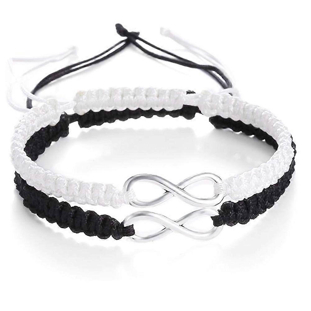 2PC/Set Stainless Steel 8 Infinity Couple Bracelet