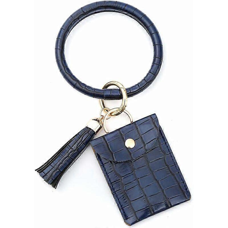 Big circle keychain with wallet (blue)