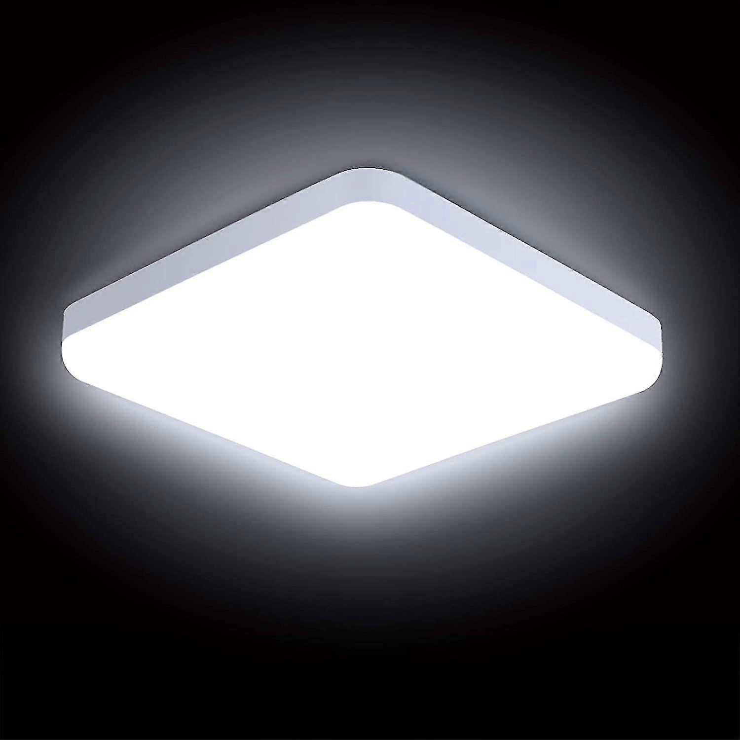 led Ceiling Light 30w Waterproof Ip56 Cool White 6500k Easy To Install Ceiling Lamp For Outdoor, Bathroom, Office, Balcony, Garage 25 * 25