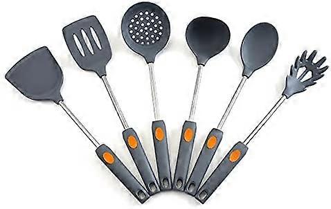 Non-Stick Silicone Kitchenware Kitchen Utensils Spatula Ladle Whisk Gray