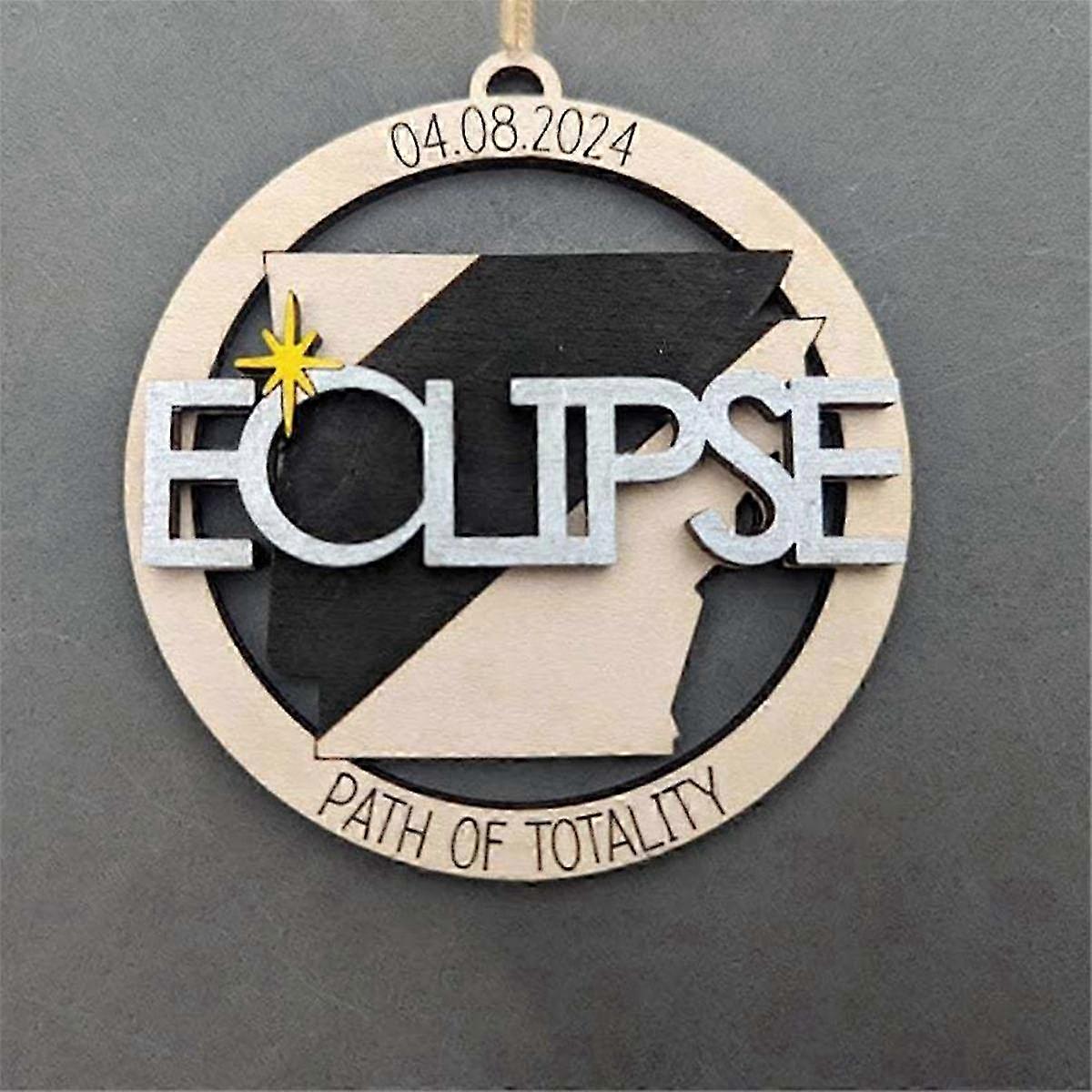 Solar Eclipse 2024 Ornament, 2024 Solar Eclipse Decorations, 2024 Eclipse Souvenir E