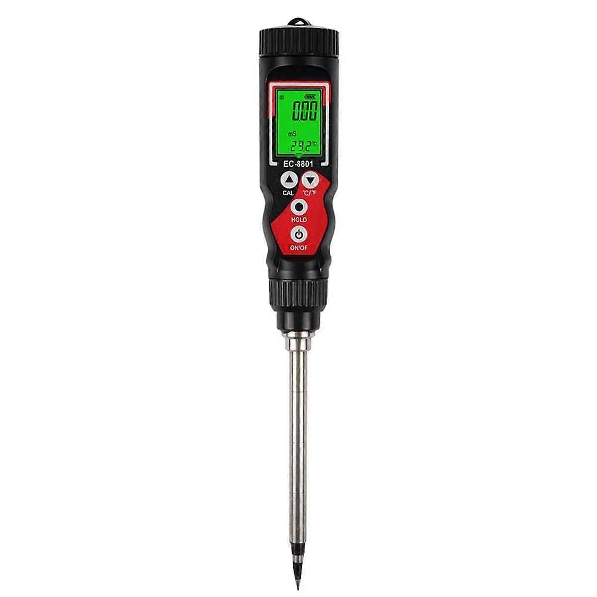 EC Soil Detector Digital EC Temperature Soil Tester Electrical Conductivity Soil Meter for Potted P