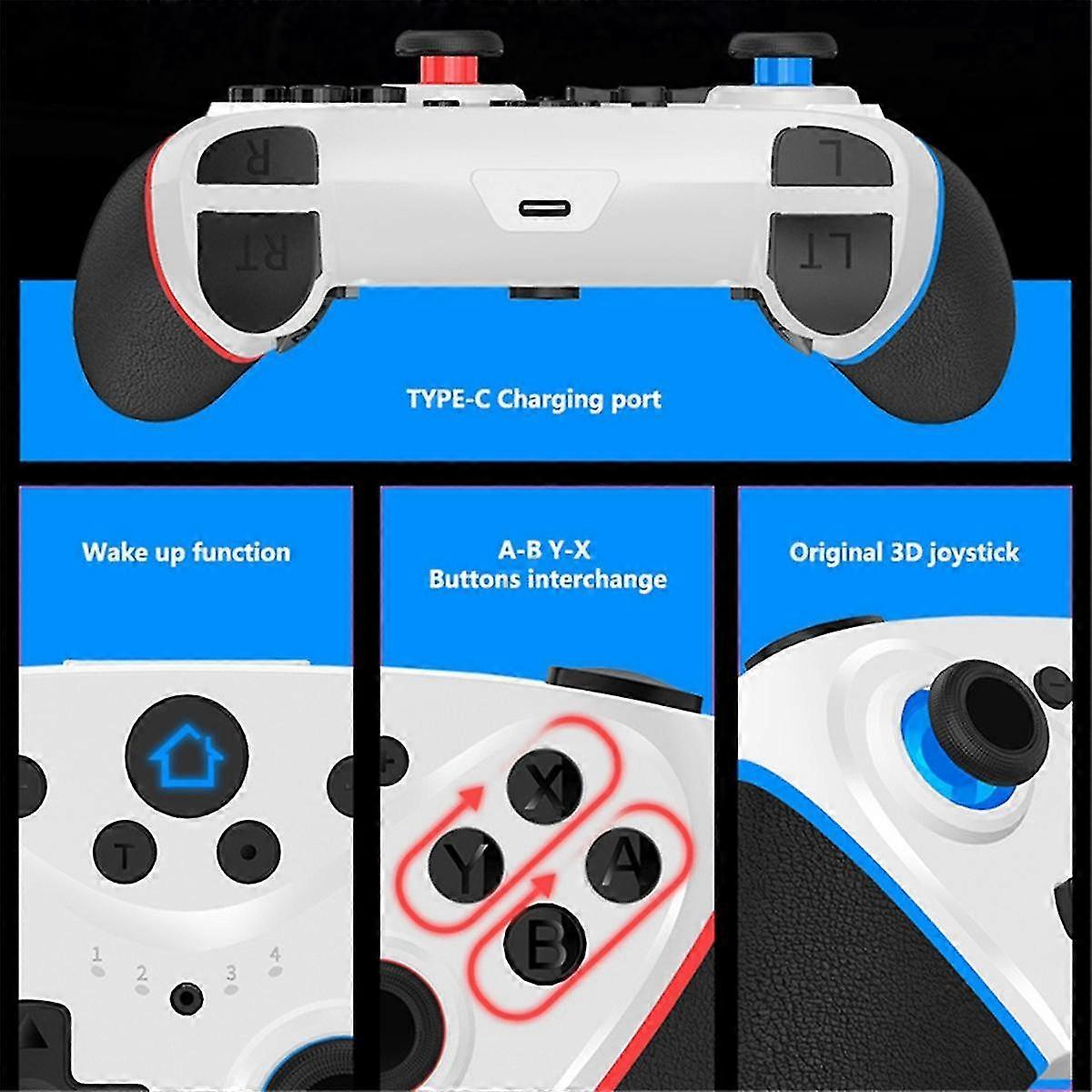 For Android Pc 360 Steam Tv Box Switch Wireless Bluetooth Multifunction Convenient Practical Gamepa