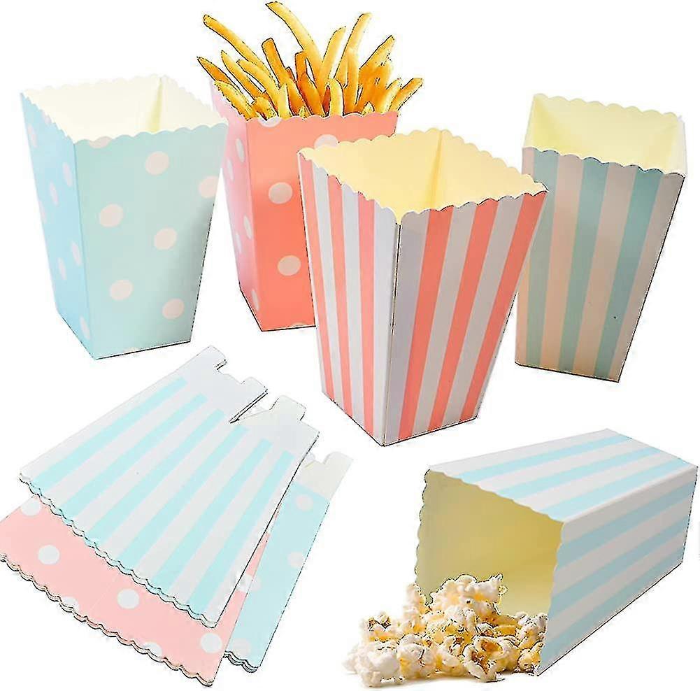 20 Pack Popcorn Paper Popcorn Bags - Popcorn Boxes - For Party Snacks, Candy