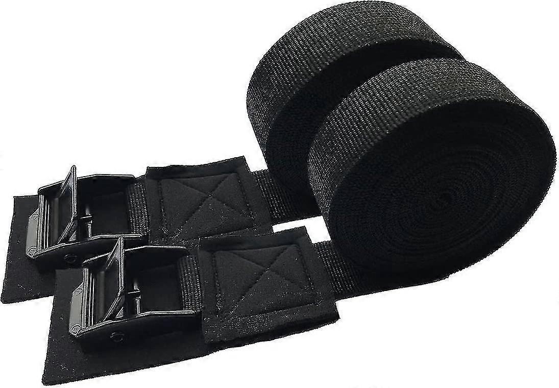 Takstativstropper, kajakkstropper for takstativ Kajakk bilstativtak, bilspenningsstropper Bagasjefrakt Kajakk Surfboard Slipsbelte (svart) (2 stk)