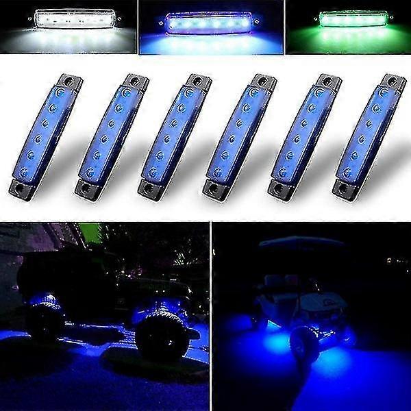 ポッド Led ライト、防水アンダーグロー ネオン ライト、Led アンダー グロー ライト、車の装飾ライト、緑、12v、6pcs