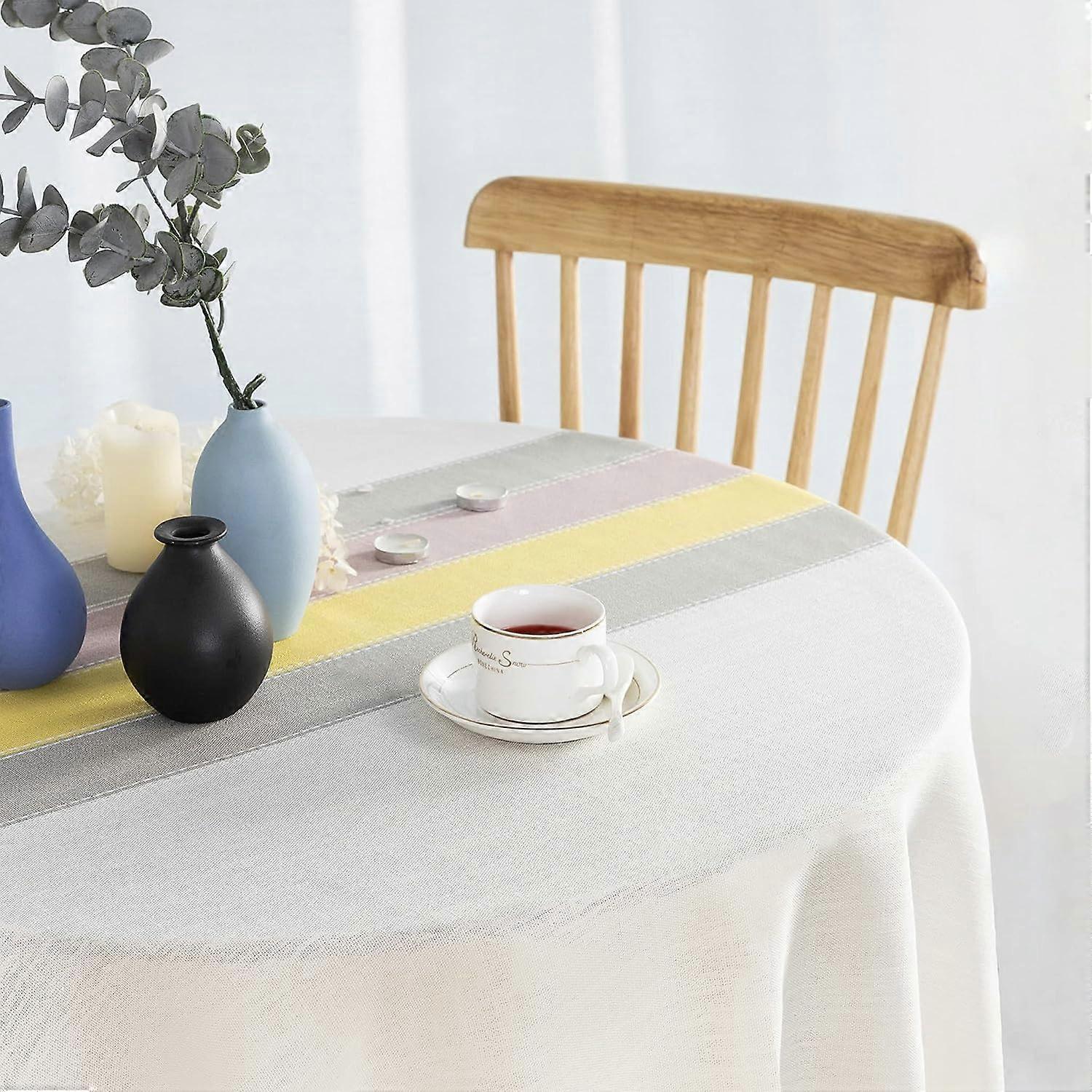 Tablecloth Square Cotton Linen Table Cloth Square 140x140 cm Elegant Tassel Tablecloth for Home Dining Room Kitchen Table Decoration